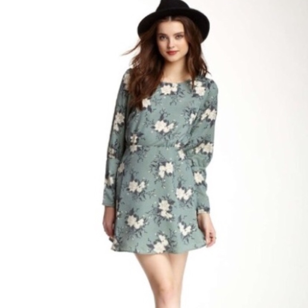 Free People Mint and Cream Floral Dress 12✨